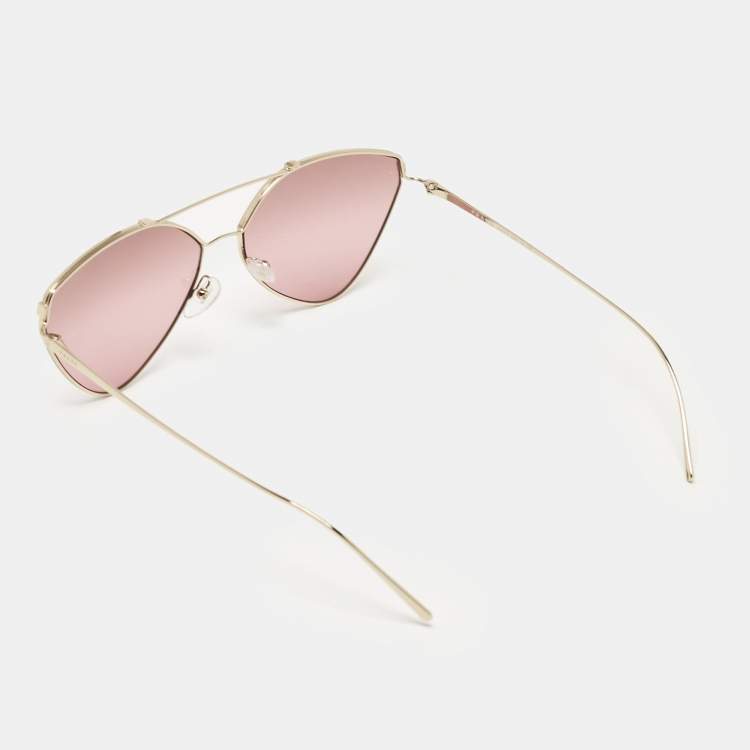Pre Owned Prada Pink SPR51U Cat Eye Sunglasses