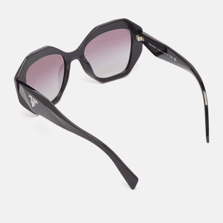 Pre Owned Prada Black Gradient SPR16W Symbole Cat Eye Sunglasses