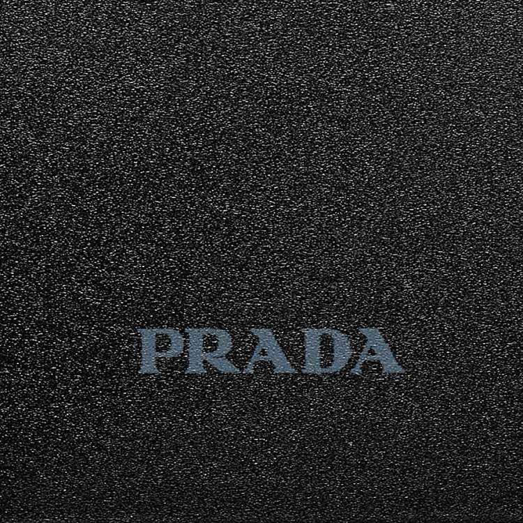 Pre Owned Prada Black/Beige Rubber Crystals Embellished iPhone 14 Pro Case