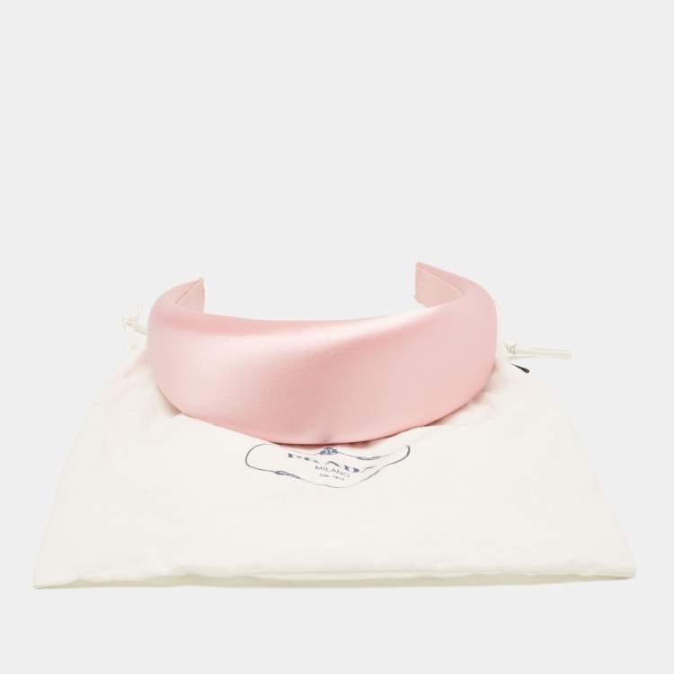 Pre Owned Prada Pink Satin Head Band One Size