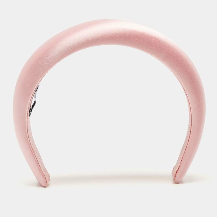 Pre Owned Prada Pink Satin Head Band One Size