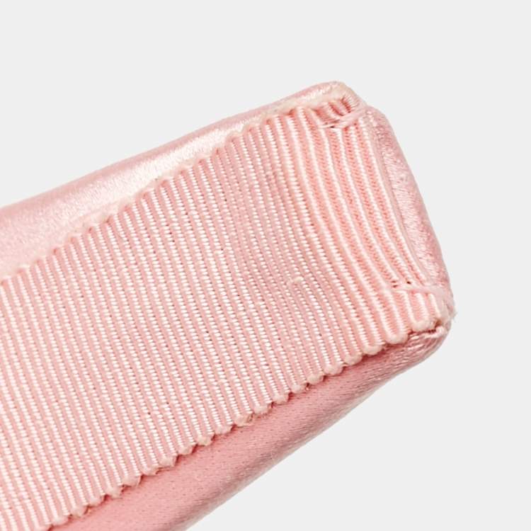 Pre Owned Prada Pink Satin Head Band One Size