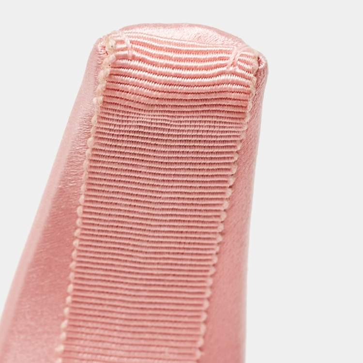 Pre Owned Prada Pink Satin Head Band One Size