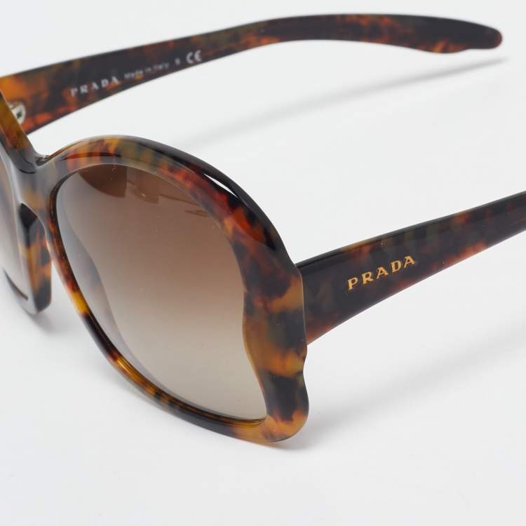 مملوكة مسبقًا Prada Tortoise Brown Gradient SPR181 Butterfly Sunglasses