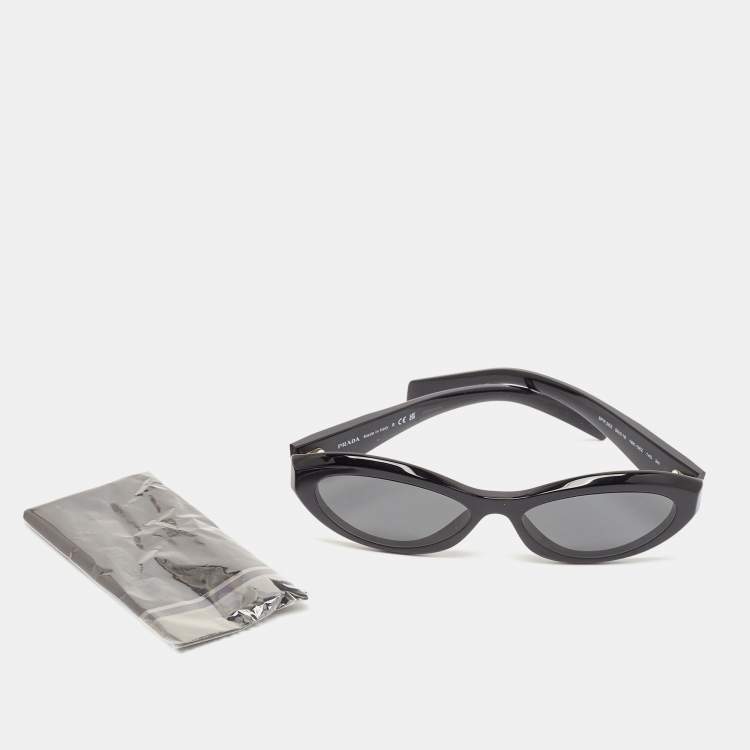 Pre Owned Prada Symbole Black SPR26Z Cat Eye Sunglasses