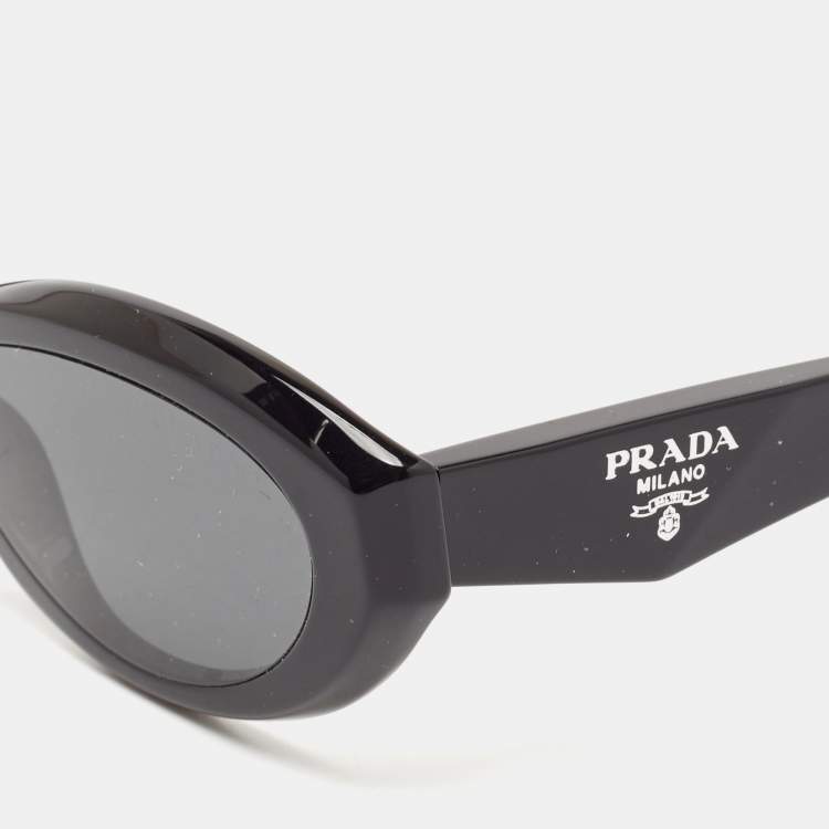 Pre Owned Prada Symbole Black SPR26Z Cat Eye Sunglasses