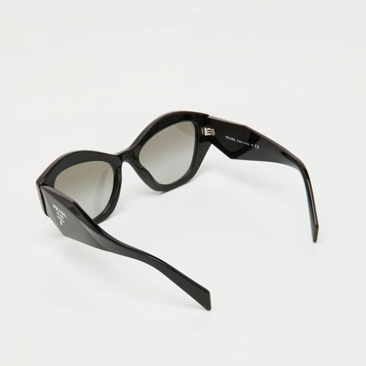 Pre Owned Prada Black/Grey Gradient SPR07Y Symbole Cat-Eye Sunglasses