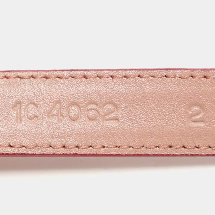 Pre Owned Prada Red Patent Leather Bow Waist Belt 80CM