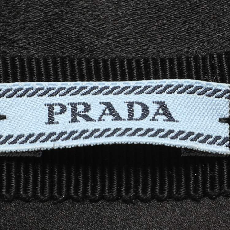Pre Owned Prada Burgundy/Black Crystal Embellished Satin Headband
