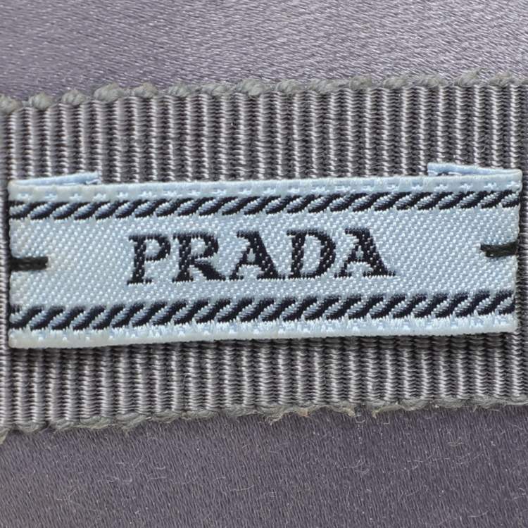 Pre Owned Prada Blue/Purple Crystal Embellished Satin Headband
