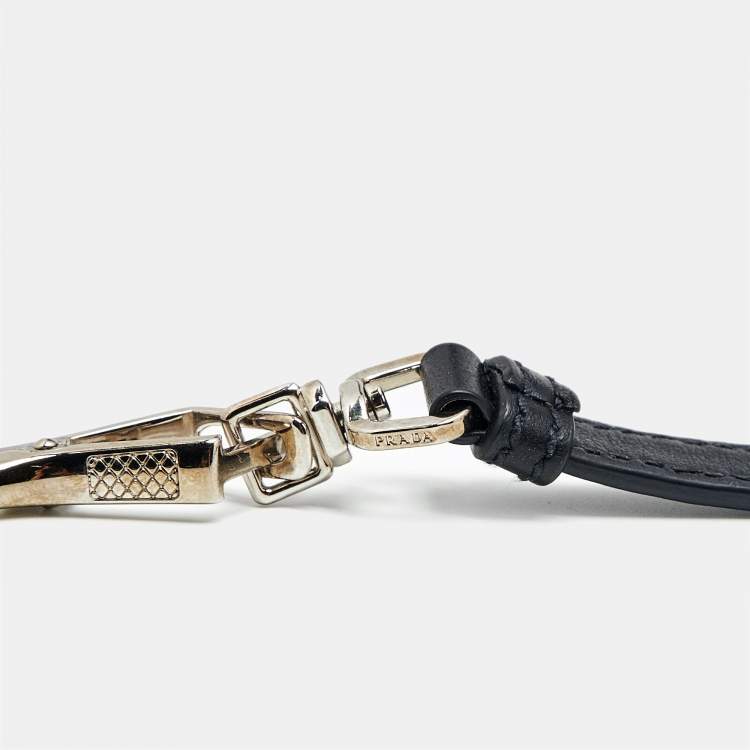 Pre Owned Prada Navy Blue Leather Adjustable Shoulder Bag Strap