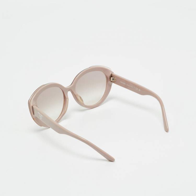 Pre Owned Prada Mauve/Light Grey Gradient SPR 01Y-F Oversized Sunglasses
