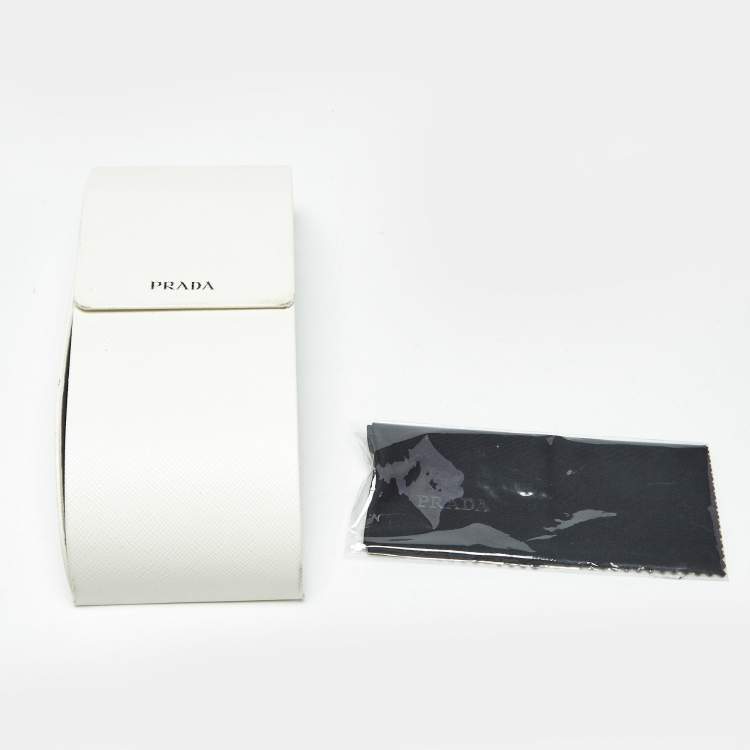 Pre Owned Prada Black SPR 17W Symbole Square Sunglasses