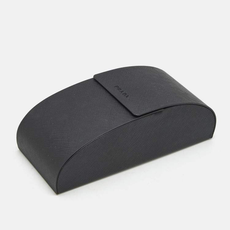 Pre Owned Prada Black SPR 19Z Symbole Cat Eye Sunglasses