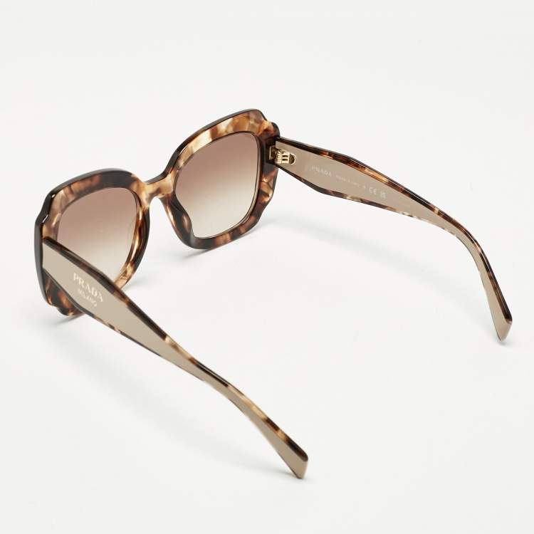 Pre Owned Prada Tortoise Brown Gradient  SPR 16Y Butterfly Sunglasses