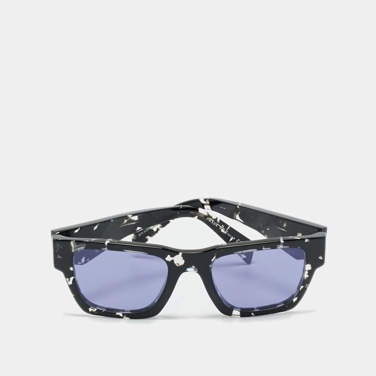 Pre Owned Prada Tortoise Black/Purple SPR A06 Symbole Square Sunglasses