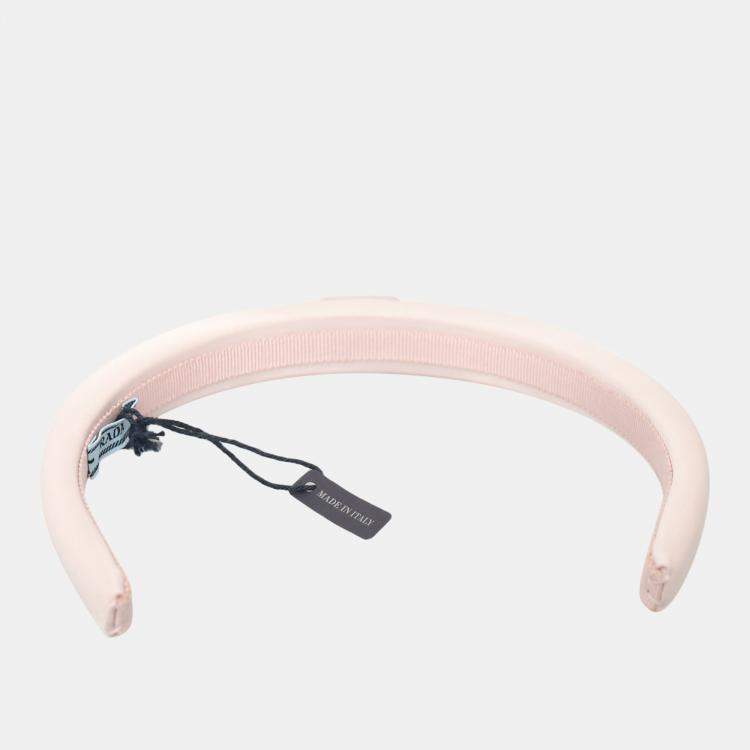 Pre Owned Prada Triangle Logo Headband
