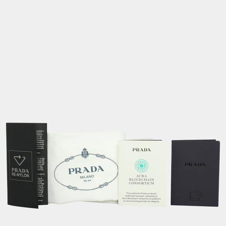 Pre Owned Prada Triangle Logo Headband