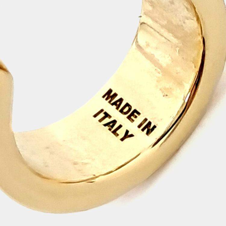 Pre Owned Prada Gold Tone Multi Ear Cuff