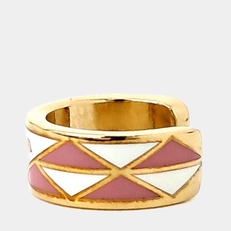 Pre Owned Prada Gold Tone Multi Ear Cuff