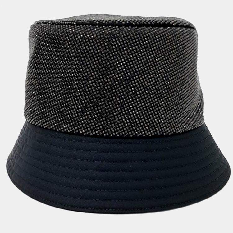 Pre Owned Prada Black Re-Nylon Bucket Hat