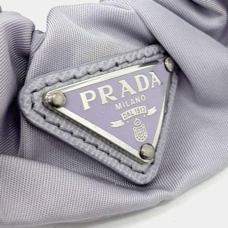 Pre Owned Prada Purple Re-Nylon Hairband