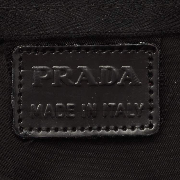 مملوكة مسبقًا علبة أقلام برادا نايلون أسود بشعار العلامة التجارية