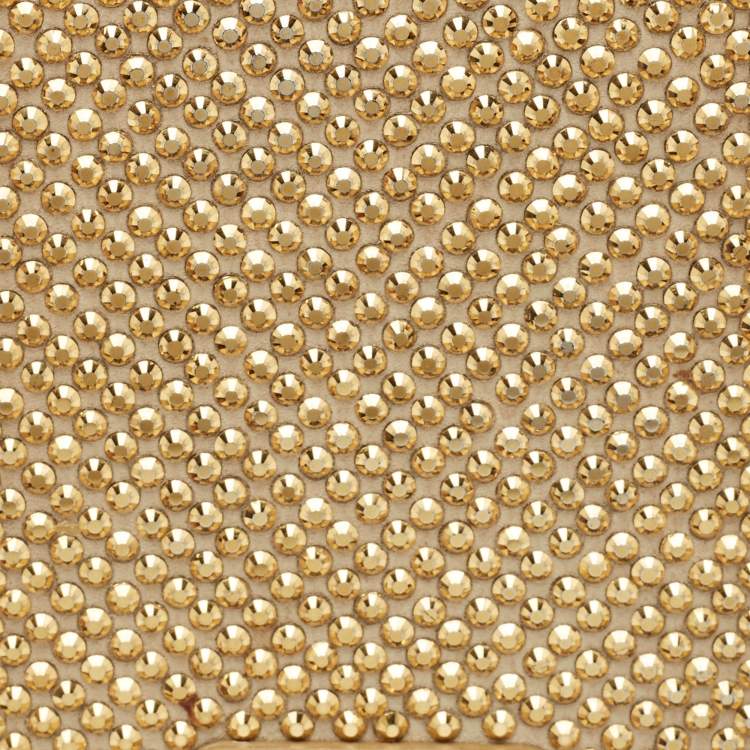 مملوكة مسبقًا Prada Black/Gold Crystal Embellished iPhone 13 Pro Max Case