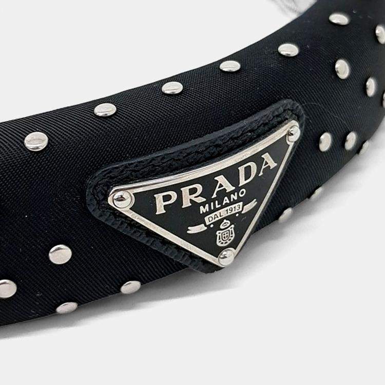 Pre Owned Prada Black Re-Nylon Hairband