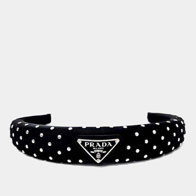 Pre Owned Prada Black Re-Nylon Hairband