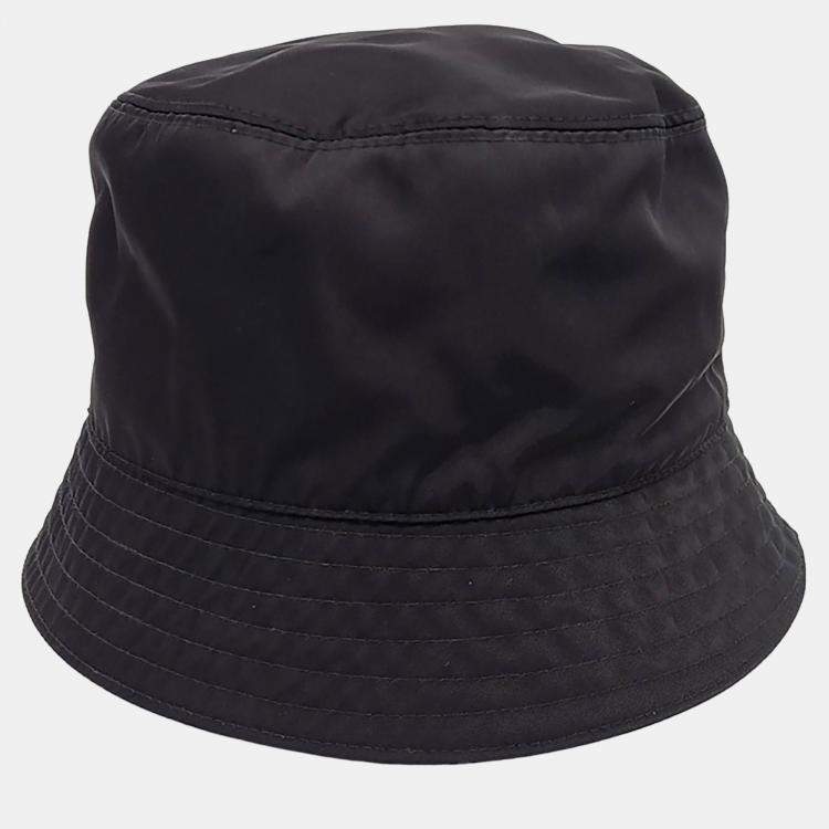 Pre Owned Prada Black nylon bucket hat