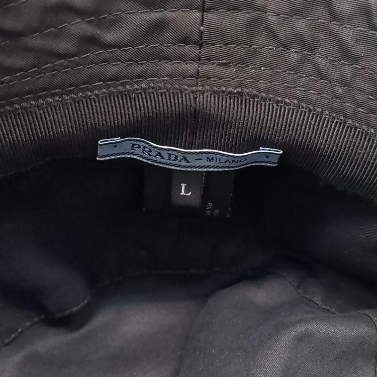 Pre Owned Prada Black nylon bucket hat