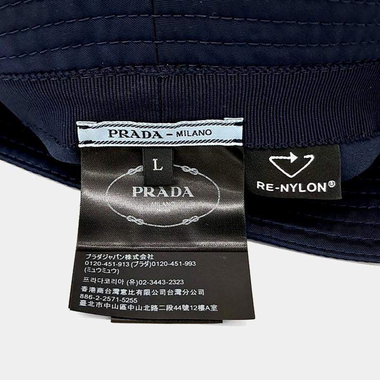 Pre Owned Prada Navy Blue Bucket Hat