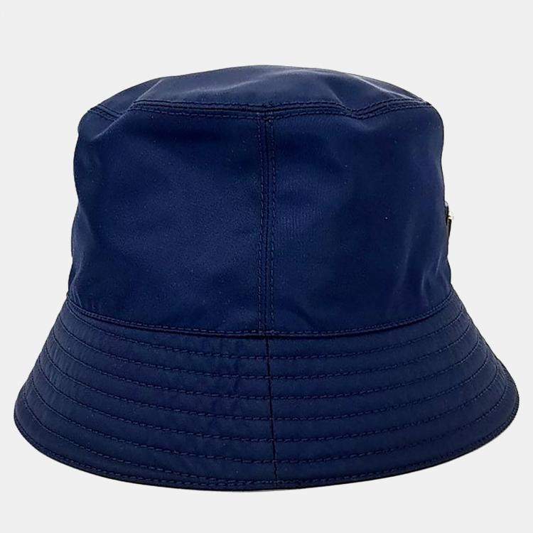 Pre Owned Prada Navy Blue Bucket Hat
