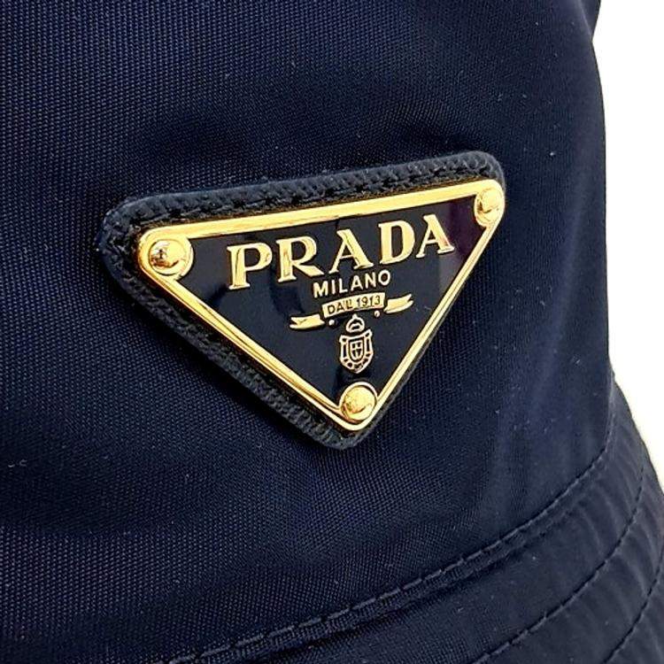 Pre Owned Prada Navy Blue Bucket Hat