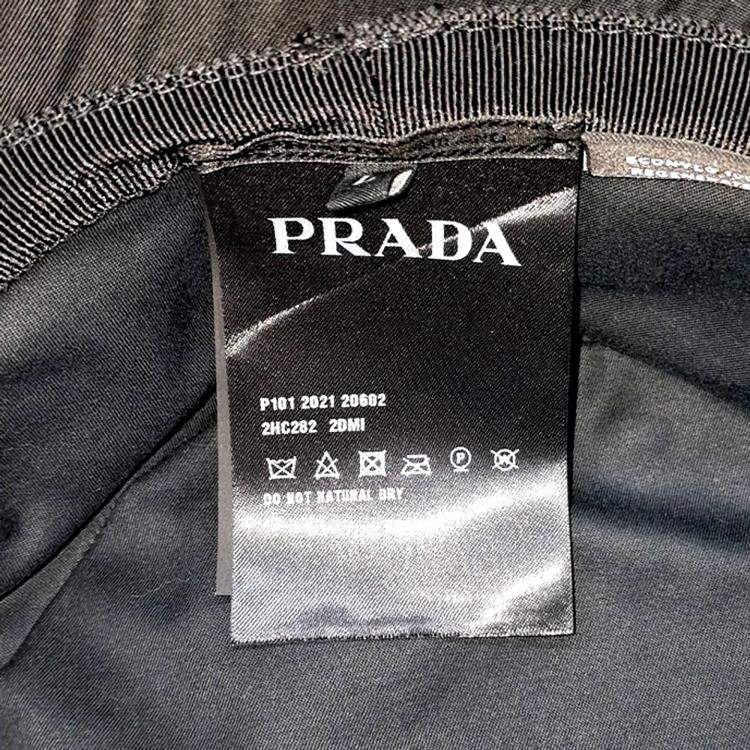 Pre Owned Prada Black Re-Nylon Pouch Bucket Hat