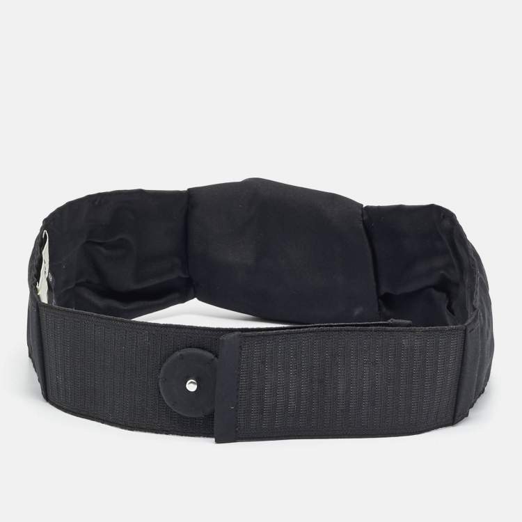 Pre Owned Prada Black Satin Knotted Waist Belt S