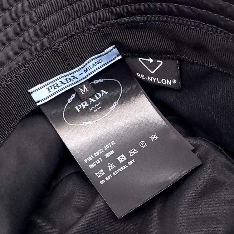 Pre Owned Prada Black Re-Nylon Bucket Hat