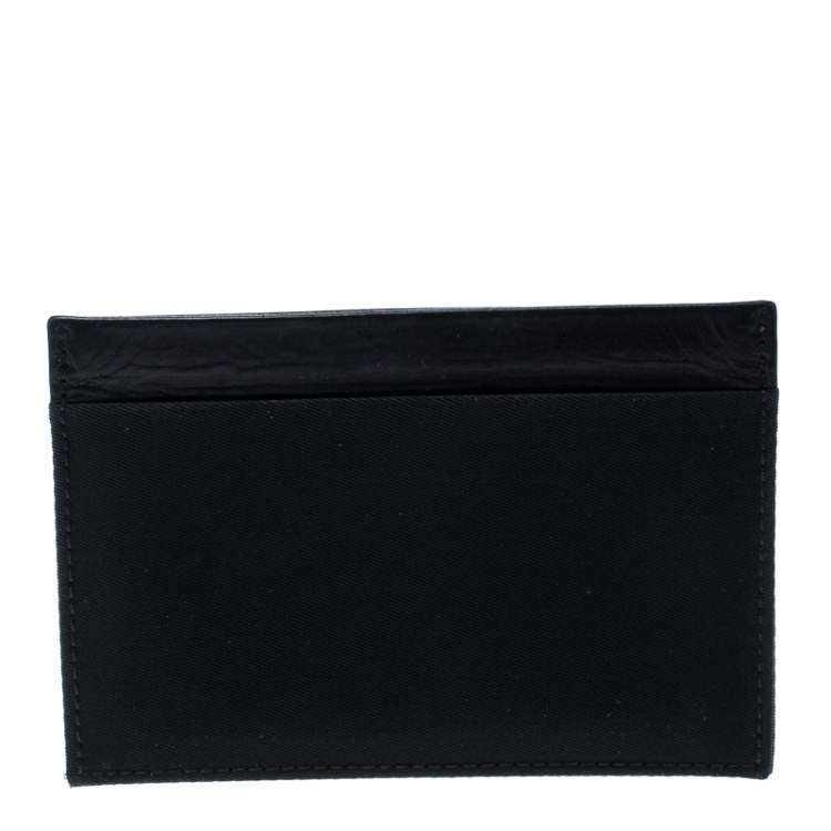 Pre Owned Prada Black Nylon Card Case 