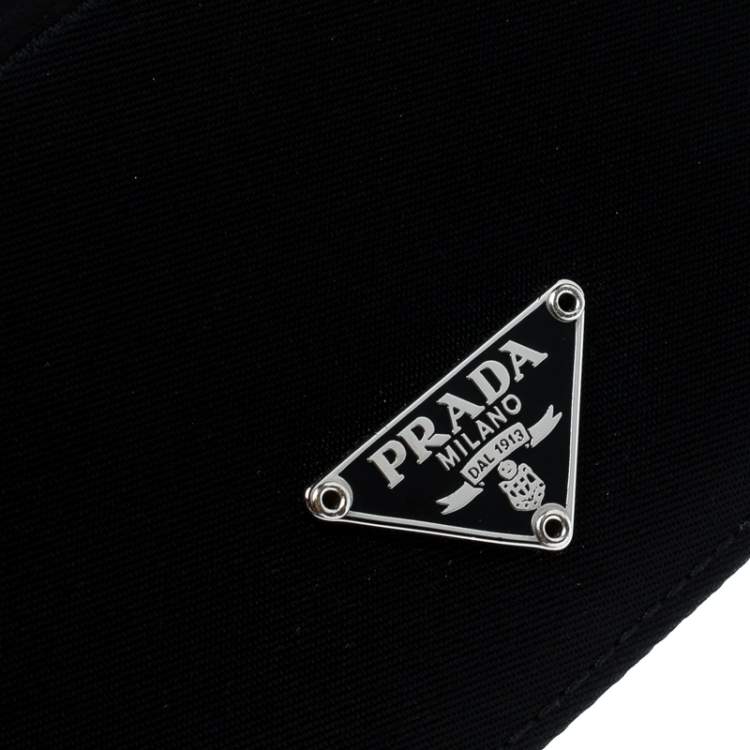 Pre Owned Prada Black Nylon Card Case 