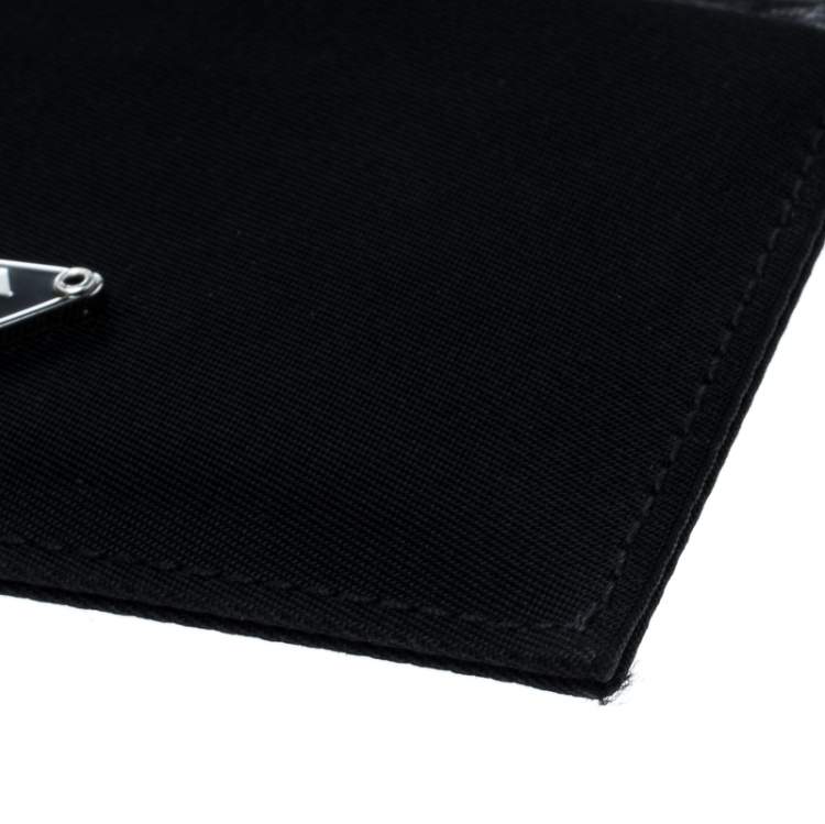 Pre Owned Prada Black Nylon Card Case 