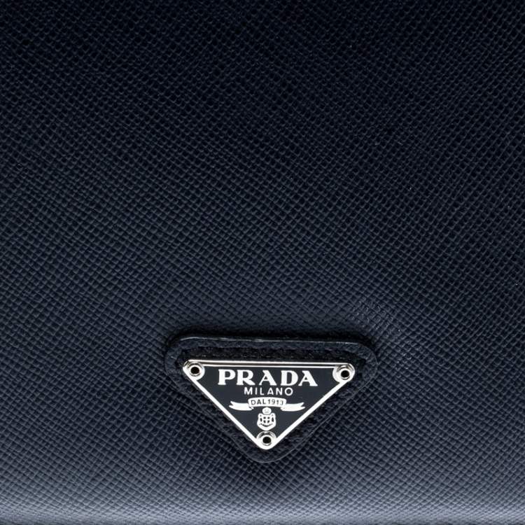 Pre Owned Prada Navvy Blue Saffiano Lux Leather iPad Case