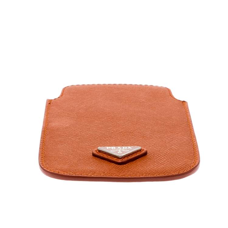 Pre Owned Prada Orange Saffiano Lux iPhone Cover 