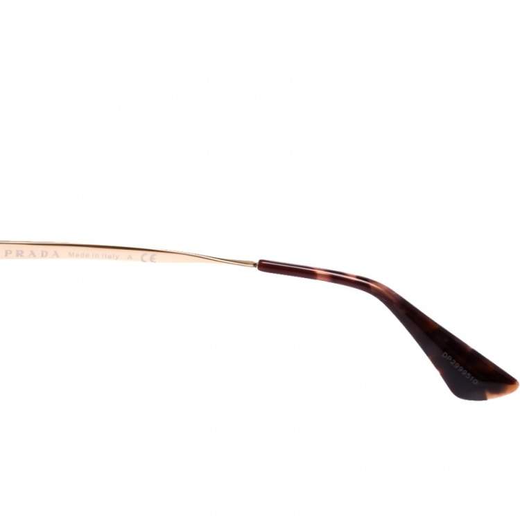 Pre Owned Prada Gold/Pink Gradient SPR 68T Rimless Sunglasses