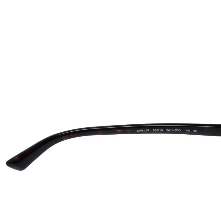 مملوكة مسبقًا Prada Havana Brown/ Brown SPR 12R Rectangle Sunglasses