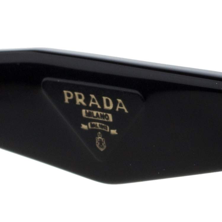 Pre Owned Prada Black & Opal Brown/ Brown Gradient SPR16R Oversized Sunglasses