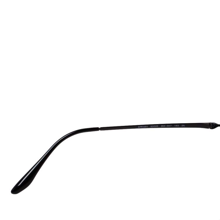 مملوكة مسبقًا Prada Black / Grey Gradient SPR 55V Conceptual Round Sunglasses