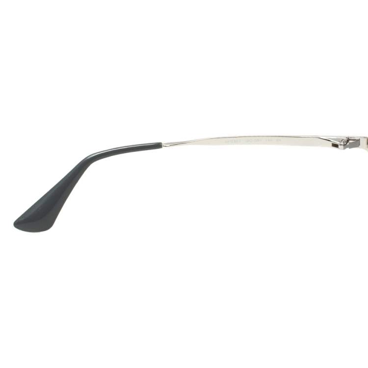 Pre Owned Prada Silver/ Blue Gradient SPR 65T Rimless Round Sunglasses
