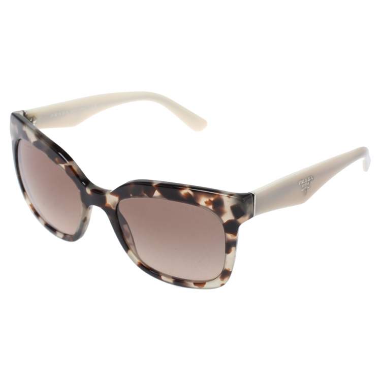 مملوكة مسبقًا Prada Spotted Opal Brownl/ Brown Gradient SPR24Q Cat Eye Sunglasses