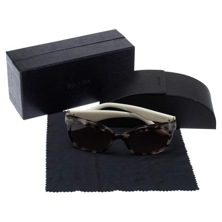 مملوكة مسبقًا Prada Spotted Opal Brownl/ Brown Gradient SPR24Q Cat Eye Sunglasses